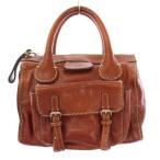 ショッピングchloe クロエ CHLOE エディス ハンドバッグ レザー ワンカラー ロゴ 茶 ブラウン /BB ■OH レディース