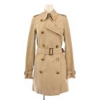ショッピングBURBERRY バーバリー ロンドン BURBERRY LONDON トレンチコート アウター ロング丈 ダブル ベルト ノバチェック UK6 ベージュ /BB レディース