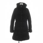 モンクレール MONCLER RENNE レンヌ ダウンコート ロング ジップアップ 0 黒 ブラック 132-093-49987-00 /KU レディース