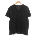 ショッピングハイドロゲン ハイドロゲン HYDROGEN 美品 Tシャツ カットソー Vネック 無地 半袖 M 黒 ブラック /YJ メンズ