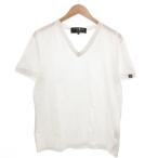 ショッピングハイドロゲン ハイドロゲン HYDROGEN 美品 Tシャツ カットソー Vネック 無地 半袖 M 白 ホワイト /YJ メンズ