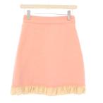 グッチ GUCCI タイトスカート ひざ丈 フリル ピンク 38453896 /KH レディース