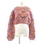 未使用品 ダブルスタンダードクロージング ダブスタ 24AW タック編みセーター ニット 長袖 36 マルチカラー ピンク 水色 黄 0209150244