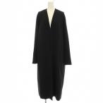 ショッピングミューズ 未使用品 ミューズ MUSE de Deuxieme Classe 25SS トリアセジョーゼット ロング ノーカラーコート 38 黒
