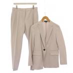 ショッピングリネン アイシービー セットアップ テーラードジャケット アウター シングル スラックスパンツ ジップフライ 麻 リネン混 ライトグレー