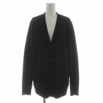 ショッピングBURBERRY バーバリー BURBERRY バックインターシャ ニット カーディガン 長袖 Vネック ロゴ ウール S 黒 ブラック 8055956