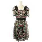 ドーリーガールバイアナスイ DOLLY GIRL by ANNA SUI ワンピース ミニ 半袖 花柄 1 黒 マルチカラー /NR レディース
