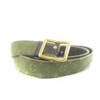 ショッピングヴィトン ルイヴィトン LOUIS VUITTON モノグラムミニラン サンチュール ベルト ハトメ 緑 グリーン M6823Y /AN51 ■OH レディース