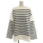 ショッピング紺 未使用品 ルミノア Leminor IENA別注 パネルボーダー ロンT 長袖 Tシャツ F 白 ネイビー 紺 25-070-915-0012