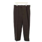 ショッピングbottega ボッテガヴェネタ BOTTEGA VENETA PRINCE OF WALES WOOL TROUSERS スラックス ワイドパンツ イージー 54 茶 750027 /KH メンズ