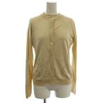  Max Mara MAX MARA ансамбль вязаный шелк шелк S бежевый вырез лодочкой длинный рукав передний кнопка /JP женский 