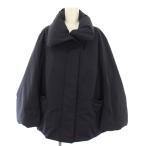 ユニクロ UNIQLO +J ハイブリッドダウンジャケット アウター ショート丈 ビックカラー ワンカラー L 紺 ネイビー 211-478262 /BB