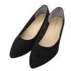 ツモリチサト ウォーク tsumori chisato walk パンプス スエード ポインテッドトゥ 24.5cm 黒 /TK レディース