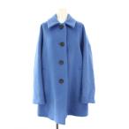 ショッピングサンヨー サンヨーコート SANYOCOAT エアージーロンラム ショートコート ステンカラーコート 38 青 T1B44209 /KH レディース