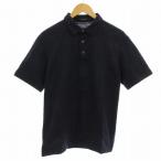 ブラックレーベルクレストブリッジ BLACK LABEL CRESTBRIDGE ポロシャツ 半袖 鹿の子 M ネイビー 紺