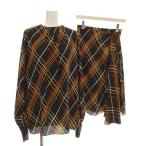 ショッピングマルニ マルニ MARNI 22AW セットアップ ブラウス スカート チェック 40 黒 /KH レディース