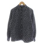 サルヴァトーレフェラガモ Salvatore Ferragamo シャツ 長袖 総柄 シルク 絹 XL 紺 ネイビー /AN68 メンズ