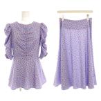 ショッピングケイトスペード ケイトスペード セットアップ 上下 スプリングタイムドットルーシェ トップ スカート ブラウス シャツ 五分袖 フレアスカート