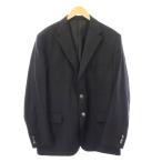 ロロピアーナ Loro Piana テーラードジャケット ブレザー アウター シングル 背抜き ウール ワンカラー BB8 黒 ブラック /BB メンズ