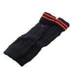  не использовался товар Jack ba колено Jack Bunny!! гетры вязаный кабель плетеный чёрный /TK женский 