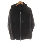 ショッピングディーゼル ディーゼル DIESEL パーカー ジップアップ S 黒 ブラック 切替デザイン 長袖 羊革 /AN55 メンズ