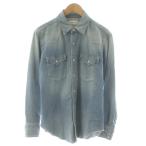 ロンハーマン Ron Herman ヴィンテージ加工ウェスタンデニムシャツ 長袖 S 水色 ライトブルー 3420700122 /AN8 メンズ