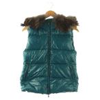 デュベティカ DUVETICA Goccia ダウンベスト ファー ジャケット 40 青 /NR ■OS レディース