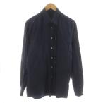 フェンディ FENDI シャツ 長袖 総柄 コットン 41 紺 ネイビー /AN57 メンズ