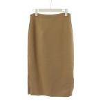 未使用品 フェンディ FENDI タイトスカート ロング サイドジップ ウール シルク混 絹 36 ベージュ FQ7451 AC4G /AN34 レディース
