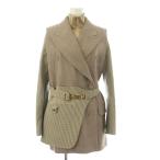フェンディ FENDI マルチレイヤージャケット ダブルブレストジャケット 36 ベージュ FJ7280 AKSM /KH レディース