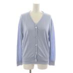  Area Free Onward . гора ансамбль кардиган длинный рукав вязаный cut and sewn короткий рукав 38 бледно-голубой голубой V шея /RR женский 