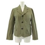 トリココムデギャルソン tricot COMME des GARCONS AD2000 テーラードジャケット シングル 裏ペイズリー柄 S カーキ TJ-040135