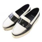 ピエールアルディ PIERRE HARDY ローファー 厚底 レザー バイカラー 37 黒 ブラック 白 ホワイト /BB レディース