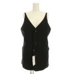  не использовался товар Ame li Vintage Ameri VINTAGE 25SS 3WAY PIN TUCK LAYERED VEST топ передний открытие M чёрный черный V шея 