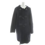 マックスマーラステュディオ Max Mara Studio ダッフルコート ミドル丈 ウール シルク混 絹 カシミヤ混 アウター 42 紺 ネイビー /AN35