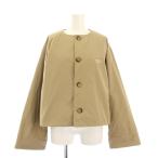 ダントン DANTON インサレーション カラーレス ワイドジャケット ノーカラージャケット 中綿 34 ベージュ DT-A0672 PNT /KH レディース