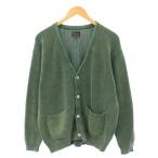 フェローズ PHERROWS PHERROW'S Summer Knit Cardigan サマーニットカーディガン 長袖 Vネック 片畦編み 38 緑 グリーン 25S-PPCK1 /BB