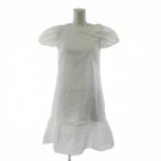 ミュウミュウ miumiu チュニック ひざ丈 半袖 36 白 ホワイト /AN71 レディース