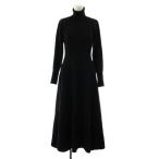 ジェンヌ JENNE タートルニットフレアワンピース ロング マキシ 長袖 タートルネック M 黒 ブラック gfa24aw-op14