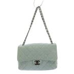 シャネル CHANEL マトラッセ ターンロック チェーンショルダーバッグ ラムスキン ココマーク 水色 20番台 /KH ■OH レディース