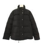 ケイトスペード KATE SPADE ダウンジャケット スタンドカラー アウター ショート丈 フリル ワンカラー M 黒 ブラック /BB レディース