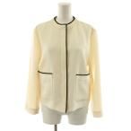 ボールジー BALLSEY トゥモローランド 25SS ニットコンビ ダブルクロス クルーネックジャケット 上着 36 白 ホワイト 長袖