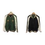 モンキータイム MONKEY TIME アローズ ジャケット ブルゾン スカジャン ジップアップ アウター S 緑 グリーン 白 黒 ブラック 長袖