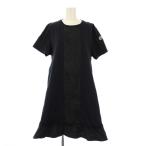モンクレール MONCLER ABITO カットソーワンピース 半袖 ひざ丈 S 黒 E10938551800 /KH レディース