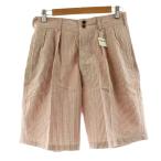  Paul Smith PAUL SMITH шорты шорты tuck Zip fly полоса рисунок M красный чай белый белый /KU мужской 