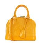 ルイヴィトン LOUIS VUITTON アルマBB ヴェルニ ハンドバッグ ショルダーバッグ 2WAY ジョーヌパッション M91697 /KH ■OH レディース