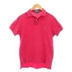 ポロ バイ ラルフローレン Polo by Ralph Lauren CUSTOM FIT ポロシャツ S ピンク 半袖 ロゴ刺繍 /YM メンズ