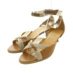 エルメス HERMES アンクルストラップサンダル 22cm 茶 ブラウン /SS ■OS レディース