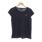  Ralph Lauren RALPH LAUREN детская одежда ( для девочки ) 150 темно-синий короткий рукав раунд шея воротник оборка /JP