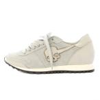 ハイドロゲン HYDROGEN スカルロゴローカットスニーカー シューズ レザー スエード 切替 ドクロ柄 23cm グレー /BB レディース